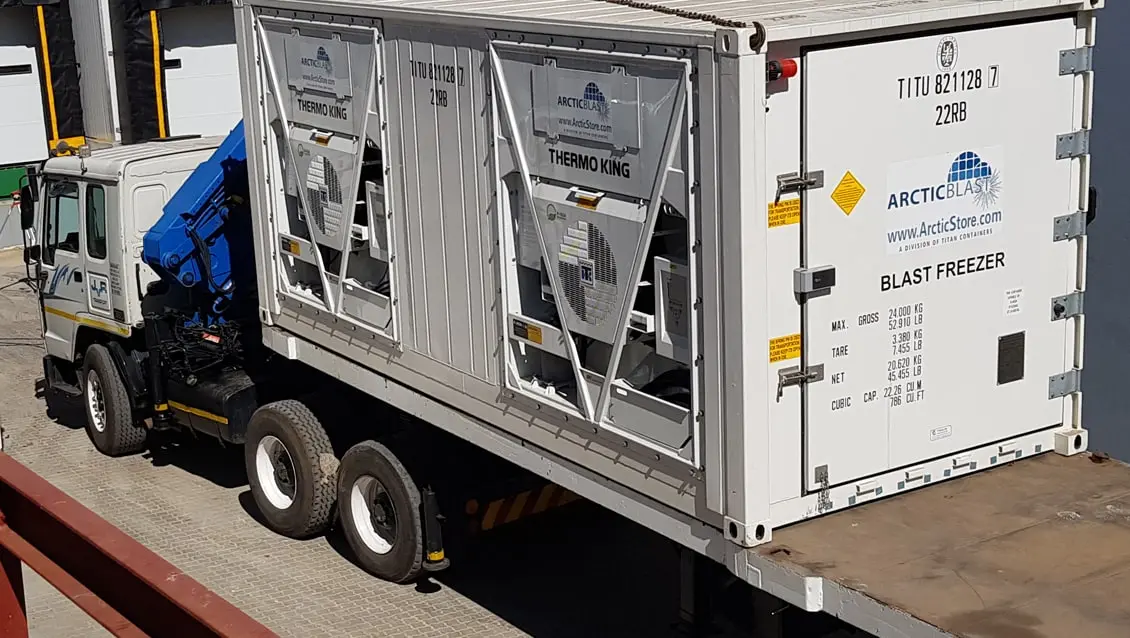 Răcire rapidă ArcticBlast de 20 ft – Container frigorific de depozitare