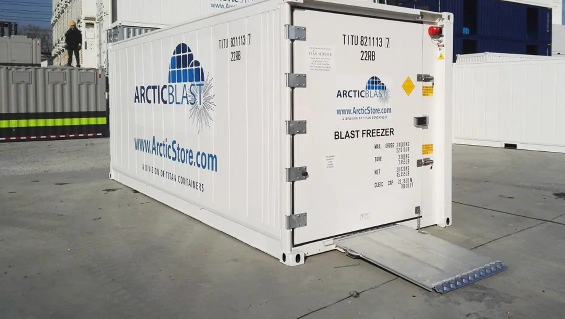 Răcire rapidă ArcticBlast de 20 ft – Container frigorific de depozitare