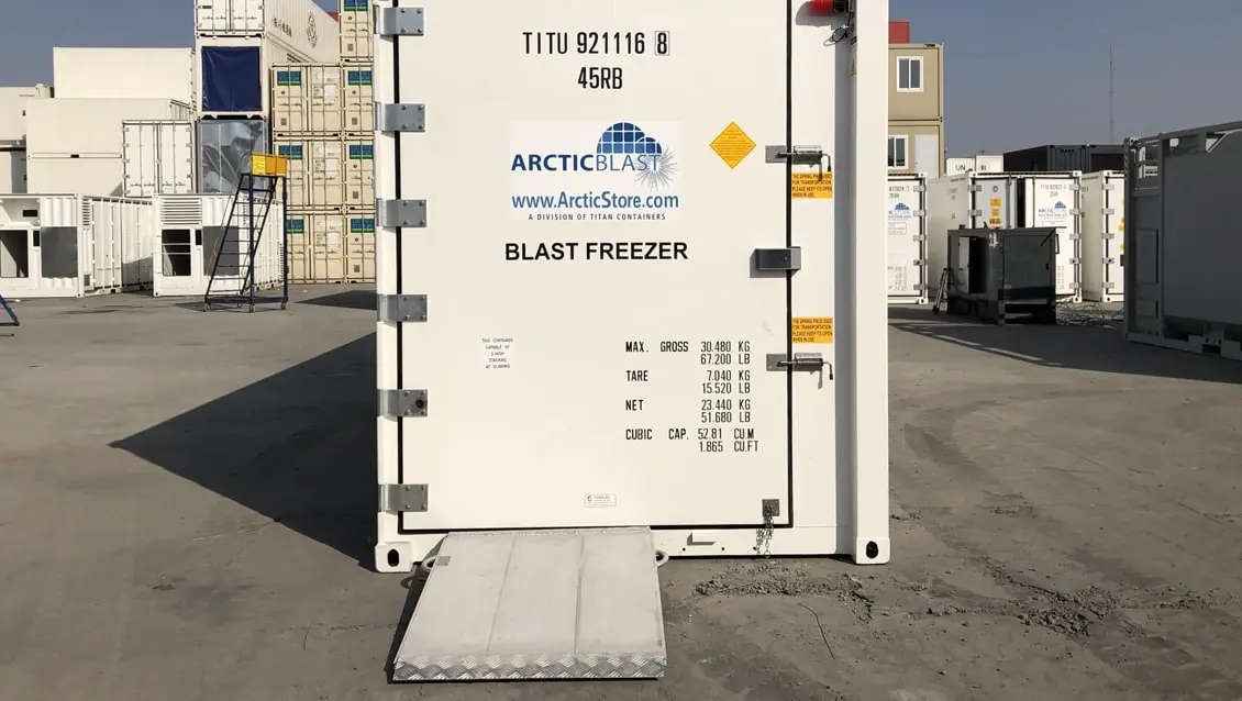 Răcire rapidă ArcticBlast de 20 ft – Container frigorific de depozitare
