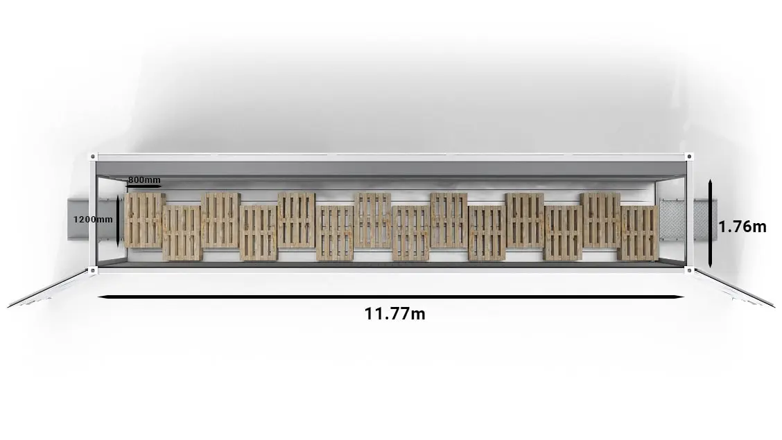 ArcticBlast de 20 ft cu europaleți