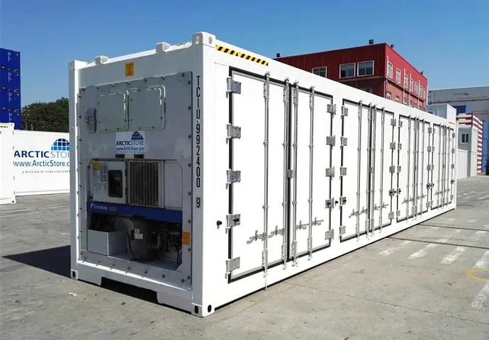 Depozitare la rece ArcticStore – Containere frigorifice de 40 ft cu uși laterale de închiriat