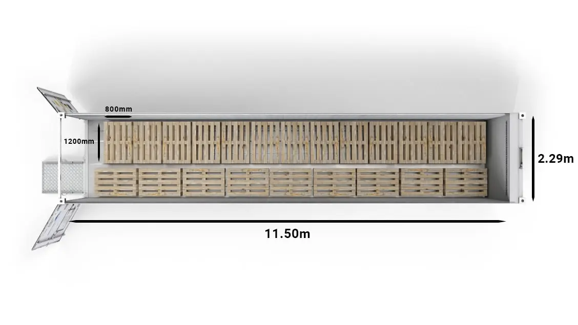 ArcticStore de 40 ft cu europaleți