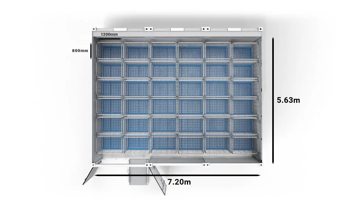 Arctic SuperStore de 20 ft cu cărucioare