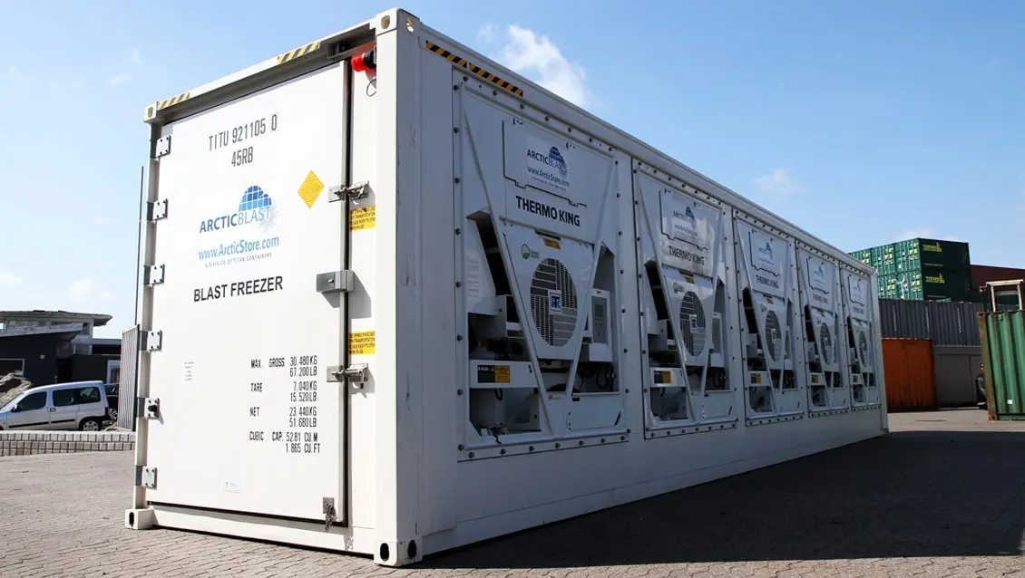 Container frigorific Arctic Blast de 40 ft pentru închiriere - Depozitare cu răcire rapidă