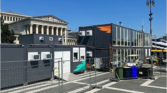 Containere birou pentru Campionatul Mondial de Atletism din Budapesta