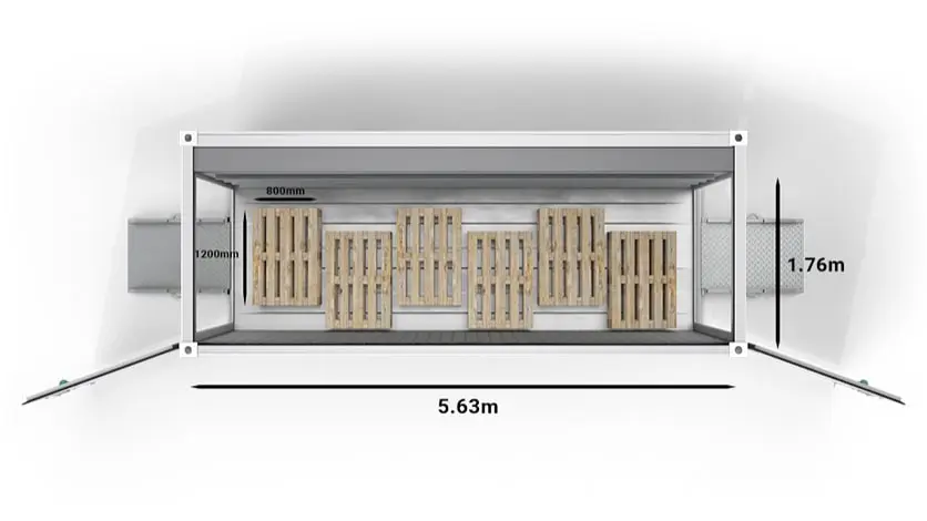 ArcticBlast de 20 ft cu paleți