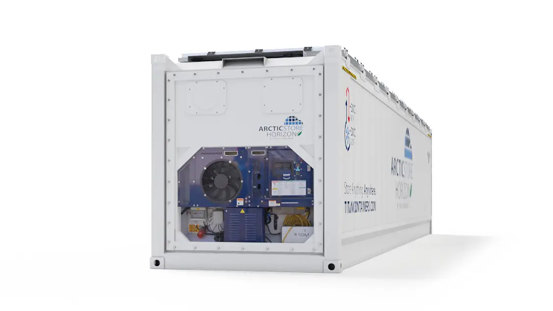 40ft ArcticStore Horizon cu Panouri Solare Vedere din spate